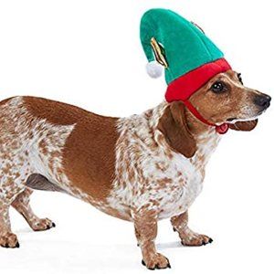 NWT Merry & Bright Christmas Holiday Elf Costume Dog Hat L/XL